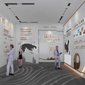 现代展厅3D模型下载